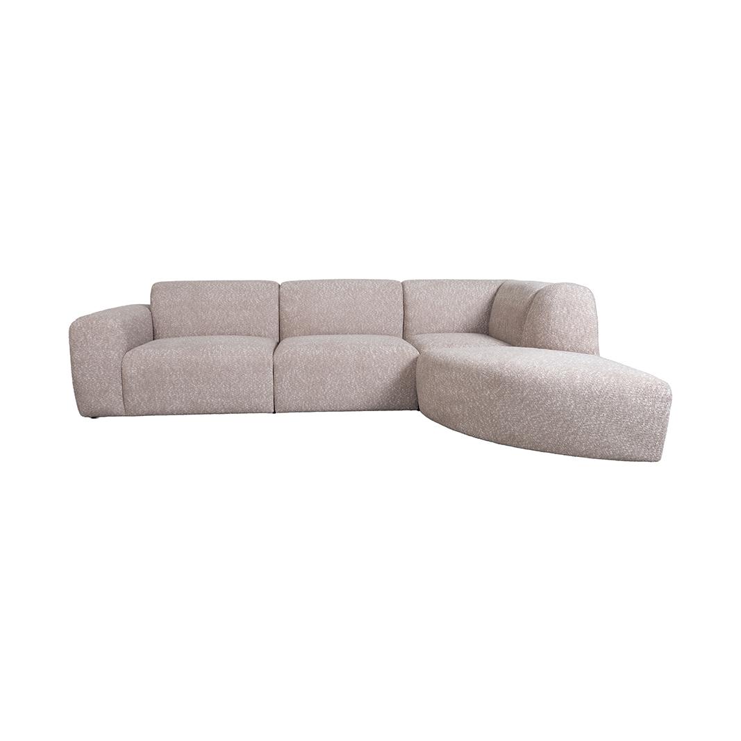  Hoekbank Perugia - Taupe - Geweven - Hoekbank Rechts afbeelding 2