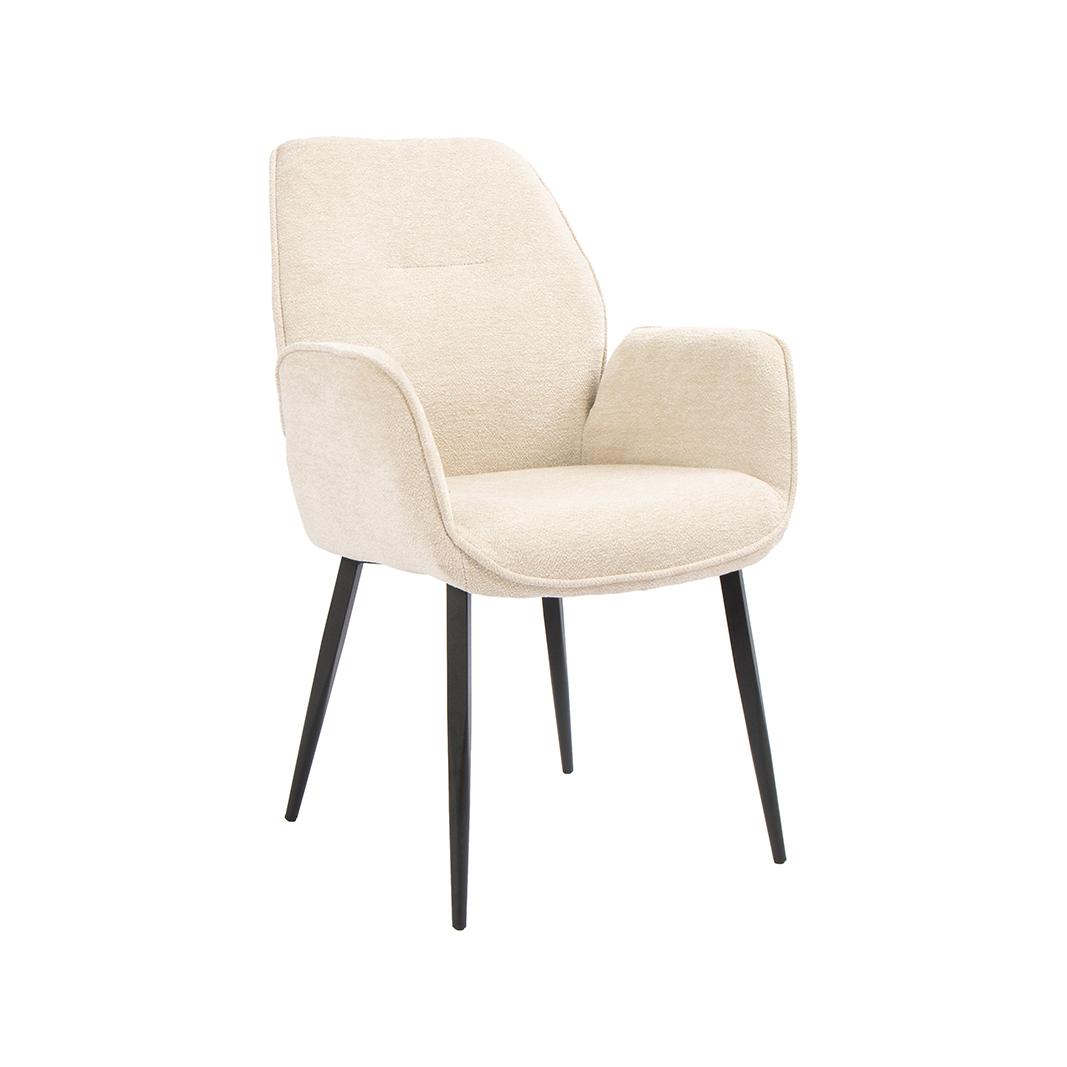 Eetkamerstoel Mayson - Naturel - Raven - Taupe Metaal afbeelding 1