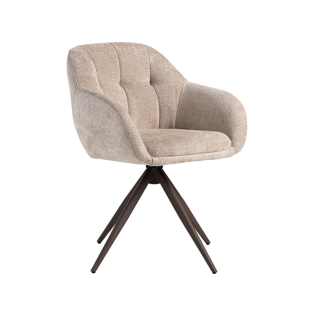  Eetkamerstoel Esma - Clay - Elite - Brons Metalen Frame afbeelding 1