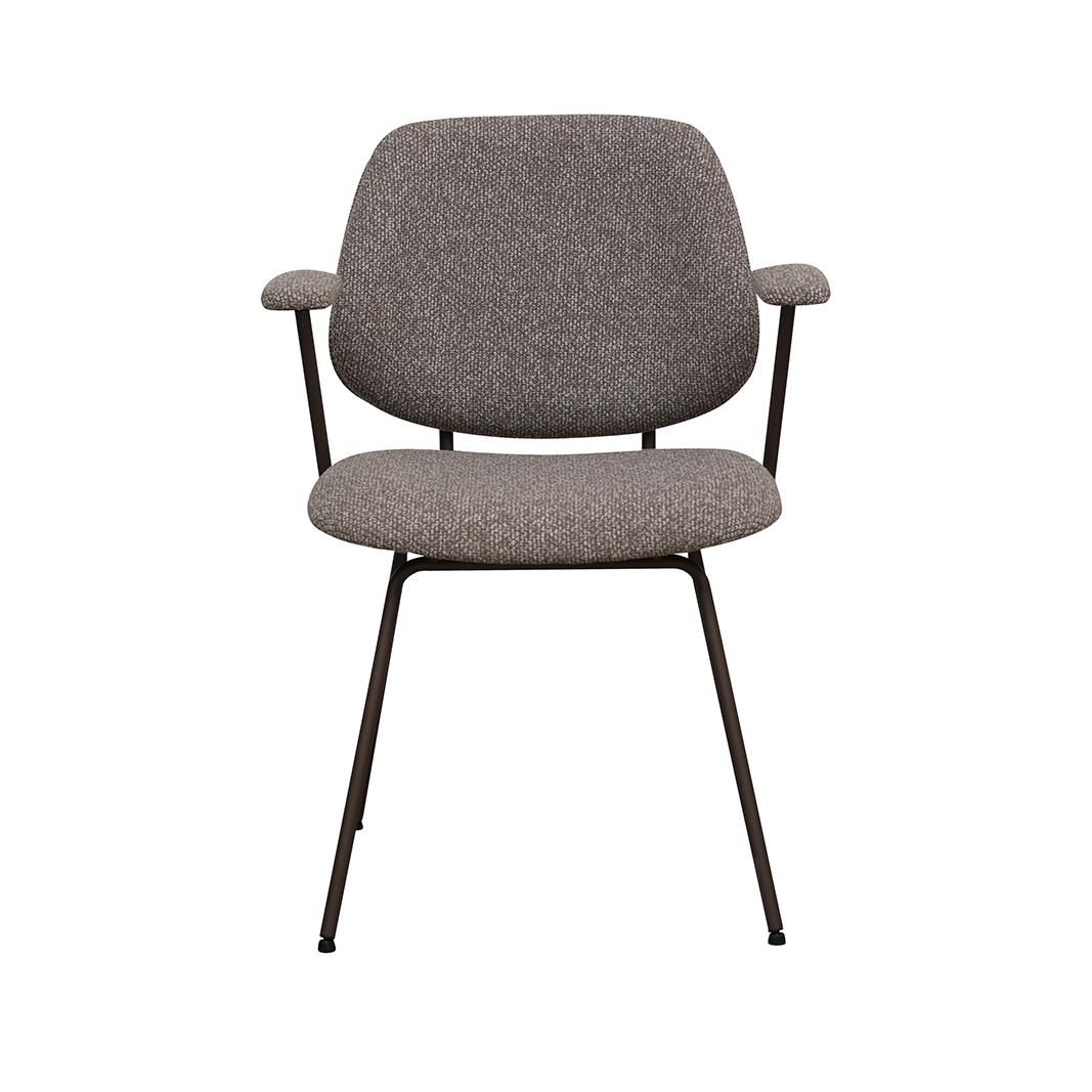  Eetkamerstoel Loreto - Mushroom - Royal Boucle - Brons Metalen Frame afbeelding 2