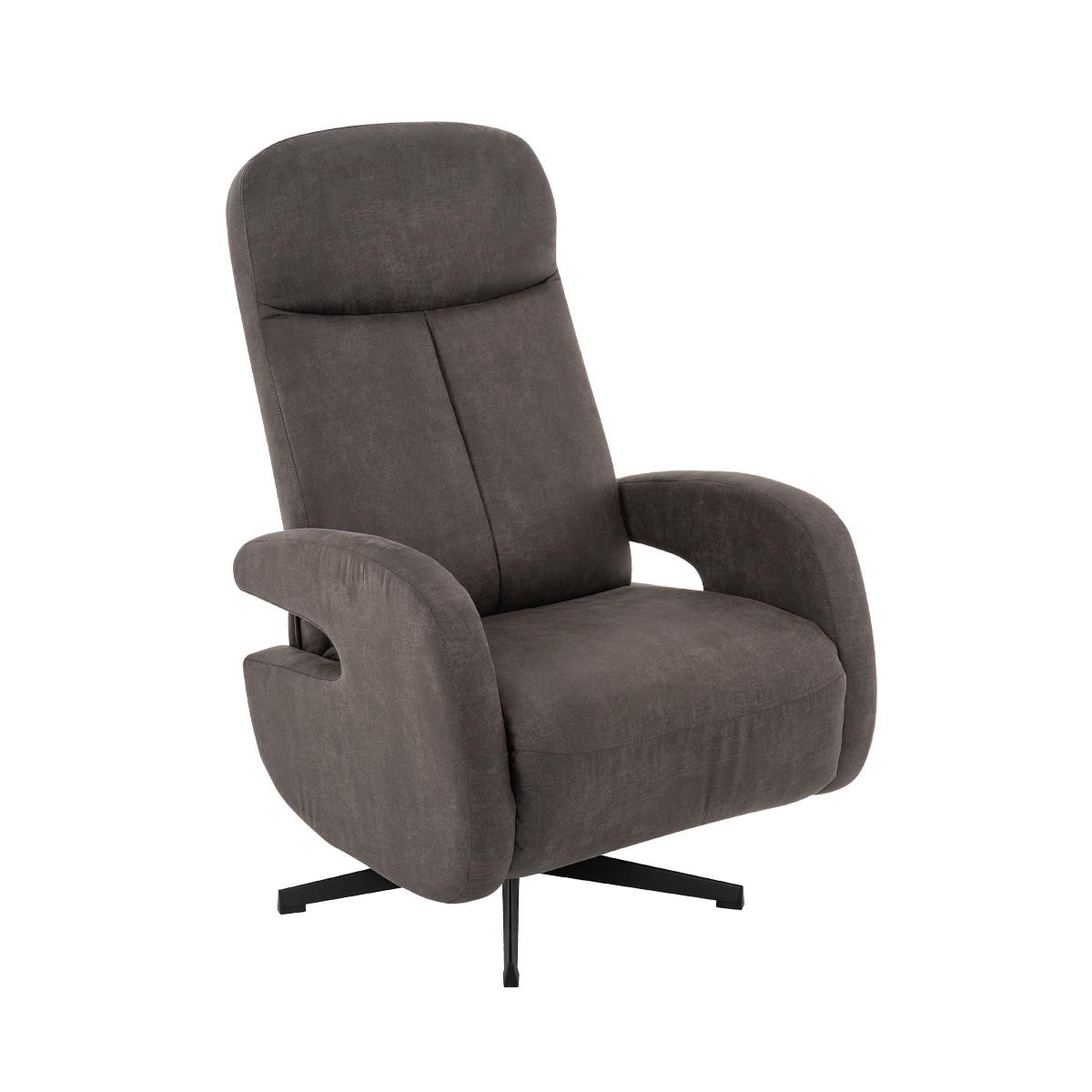  Fauteuil Esbjerg - Antraciet - Micro Suede - Manueel Verstelbaar afbeelding 1