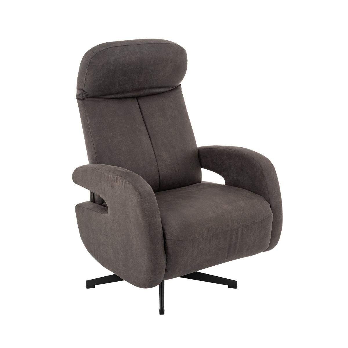  Fauteuil Esbjerg - Antraciet - Micro Suede - Manueel Verstelbaar afbeelding 2
