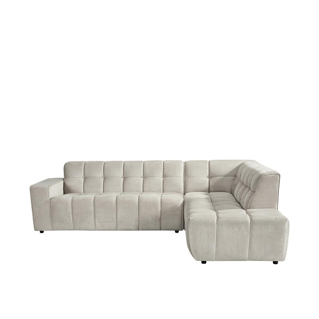  Hoekbank Valentino - Naturel - Cosmo - Rechts Voorstaand afbeelding 1