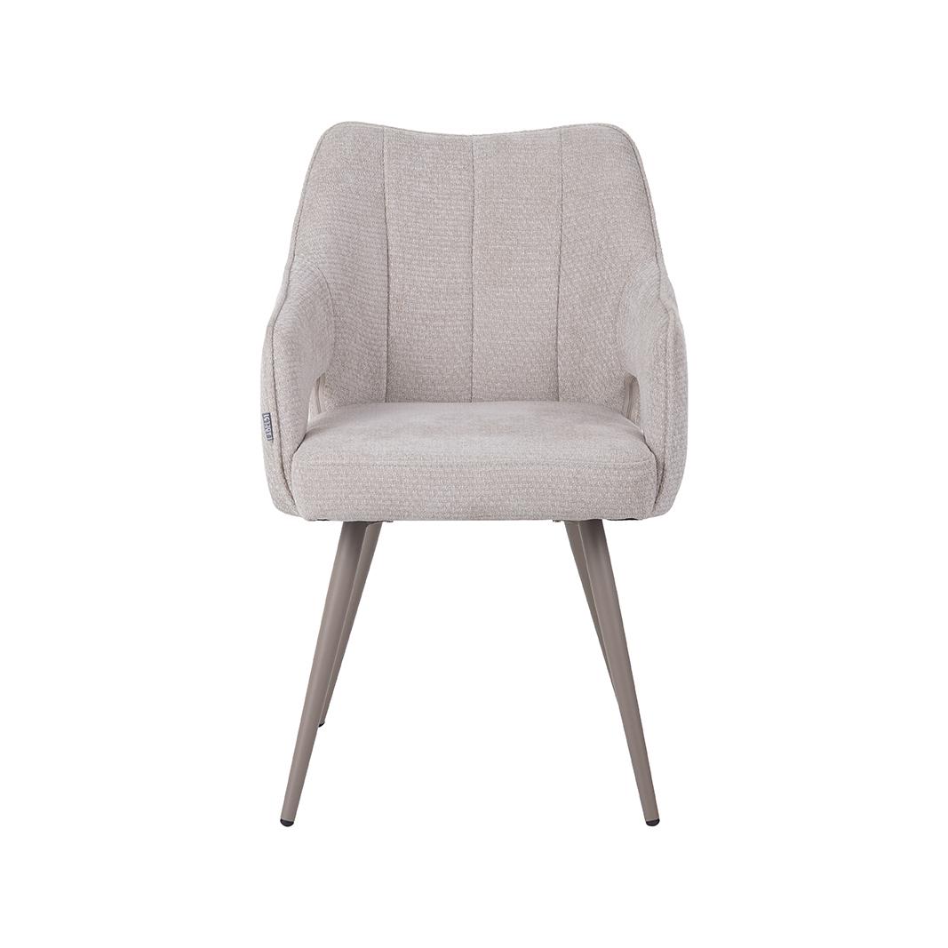  Eetkamerstoel Stan - Naturel - Elite - Taupe Metalen Frame afbeelding 2