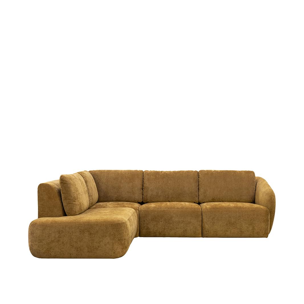  Hoekbank Matteo - Dark Honey - Maloy - Links Voorstaand afbeelding 1