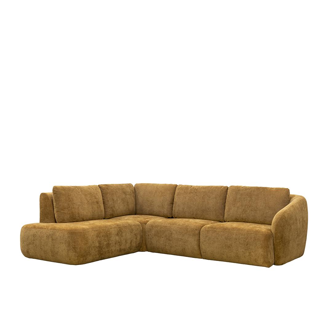  Hoekbank Matteo - Dark Honey - Maloy - Links Voorstaand afbeelding 2