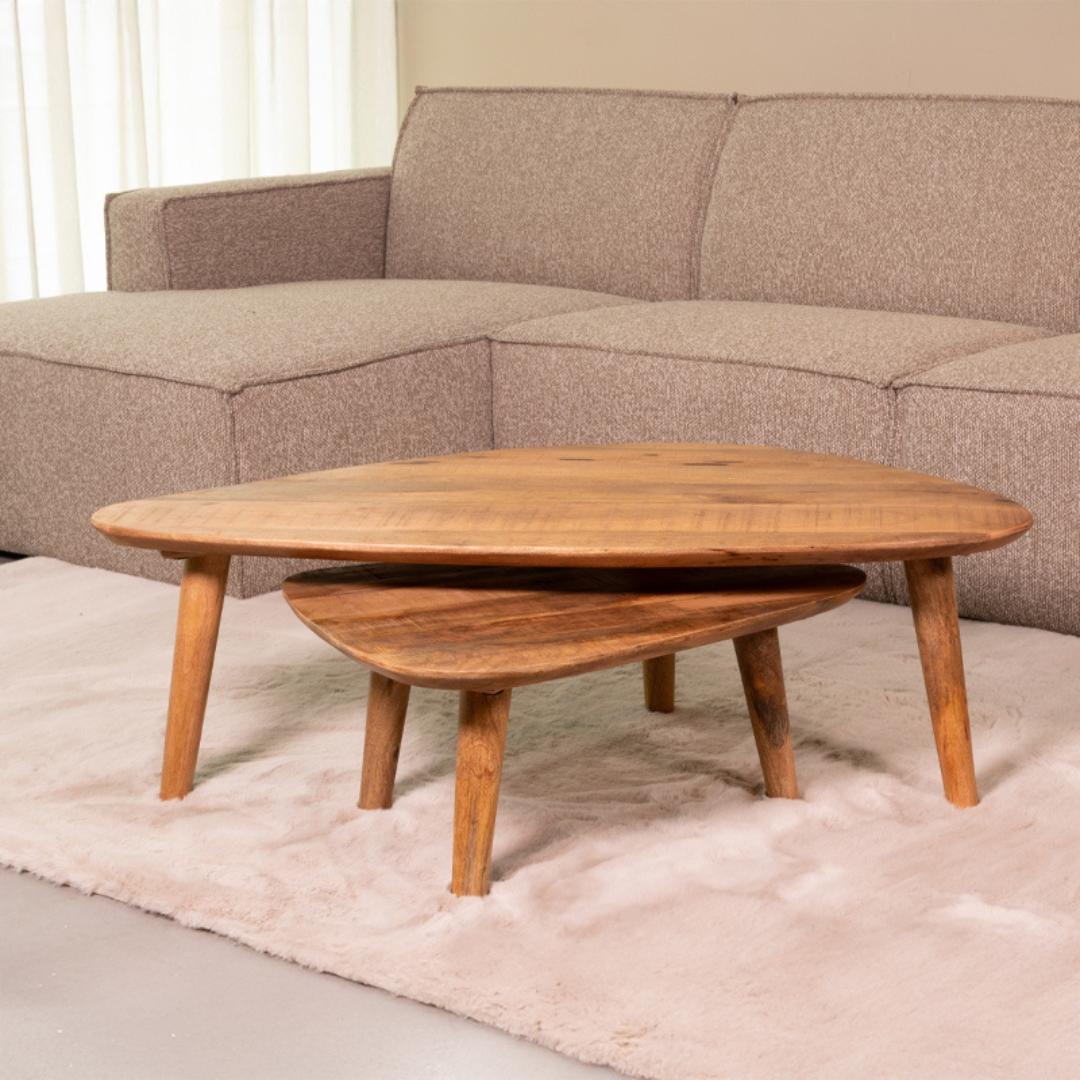  Salontafel Gregg - Naturel - Mangohout - 110 cm afbeelding 1