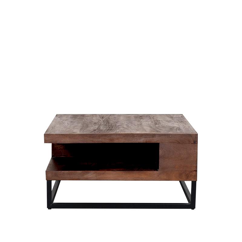  Salontafel Cube - Nature Smooth - Mangohout - 80 cm afbeelding 1