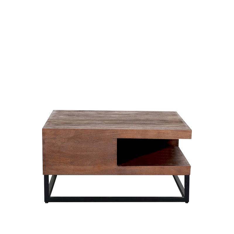  Salontafel Cube - Nature Smooth - Mangohout - 80 cm afbeelding 2