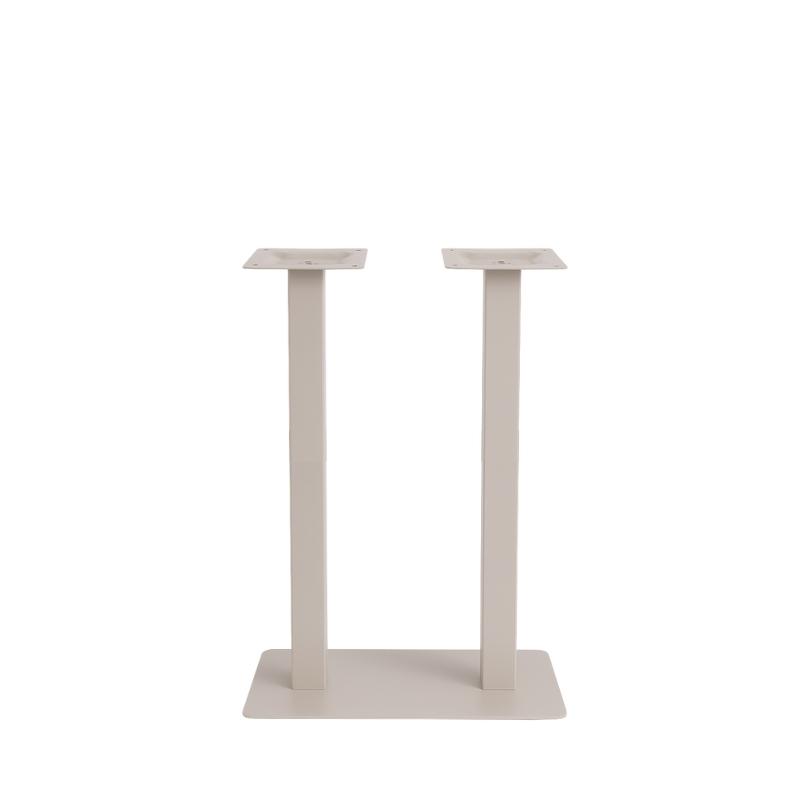  Eetkamertafel Tafelpoot Dubbel - Taupe - Metaal - Dubbel - 108 cm afbeelding 1