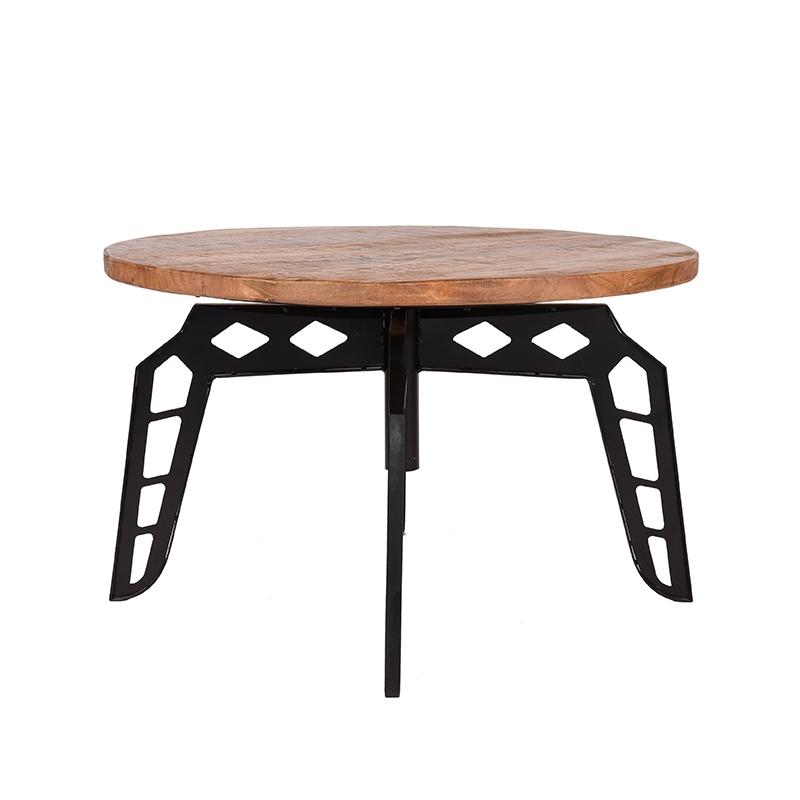  Salontafel Pebble - Rough - Mangohout - Rond - 80 cm afbeelding 1