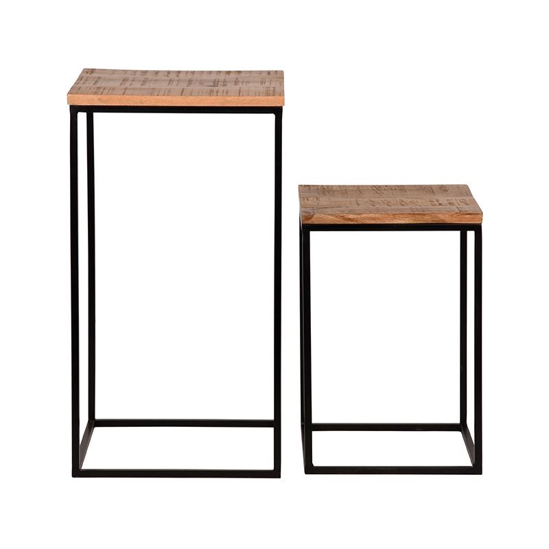 Bijzettafel Vintage - Rough - Mangohout afbeelding 1  Bijzettafel Vintage - Rough - Mangohout afbeelding 1