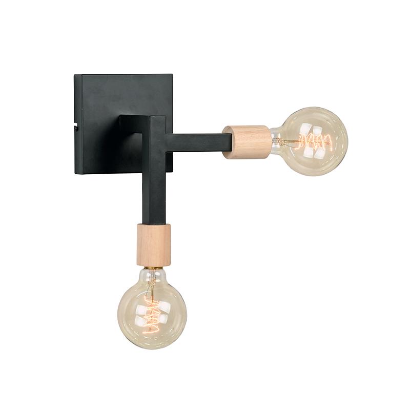  Wandlamp Loco - Zwart - Metaal afbeelding 1