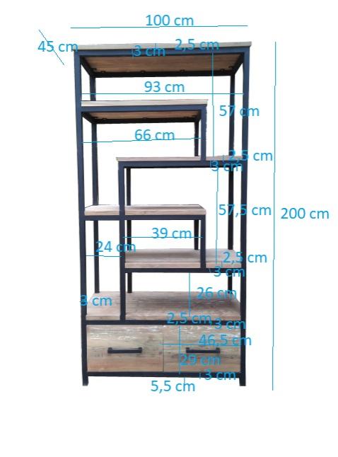 Montreal 2-drw 100 cm afbeelding 2