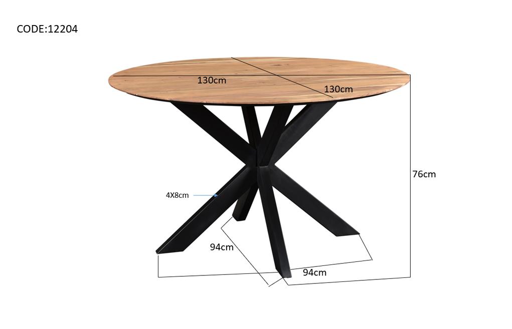 Oslo Round Acasia 130 cm afbeelding 5