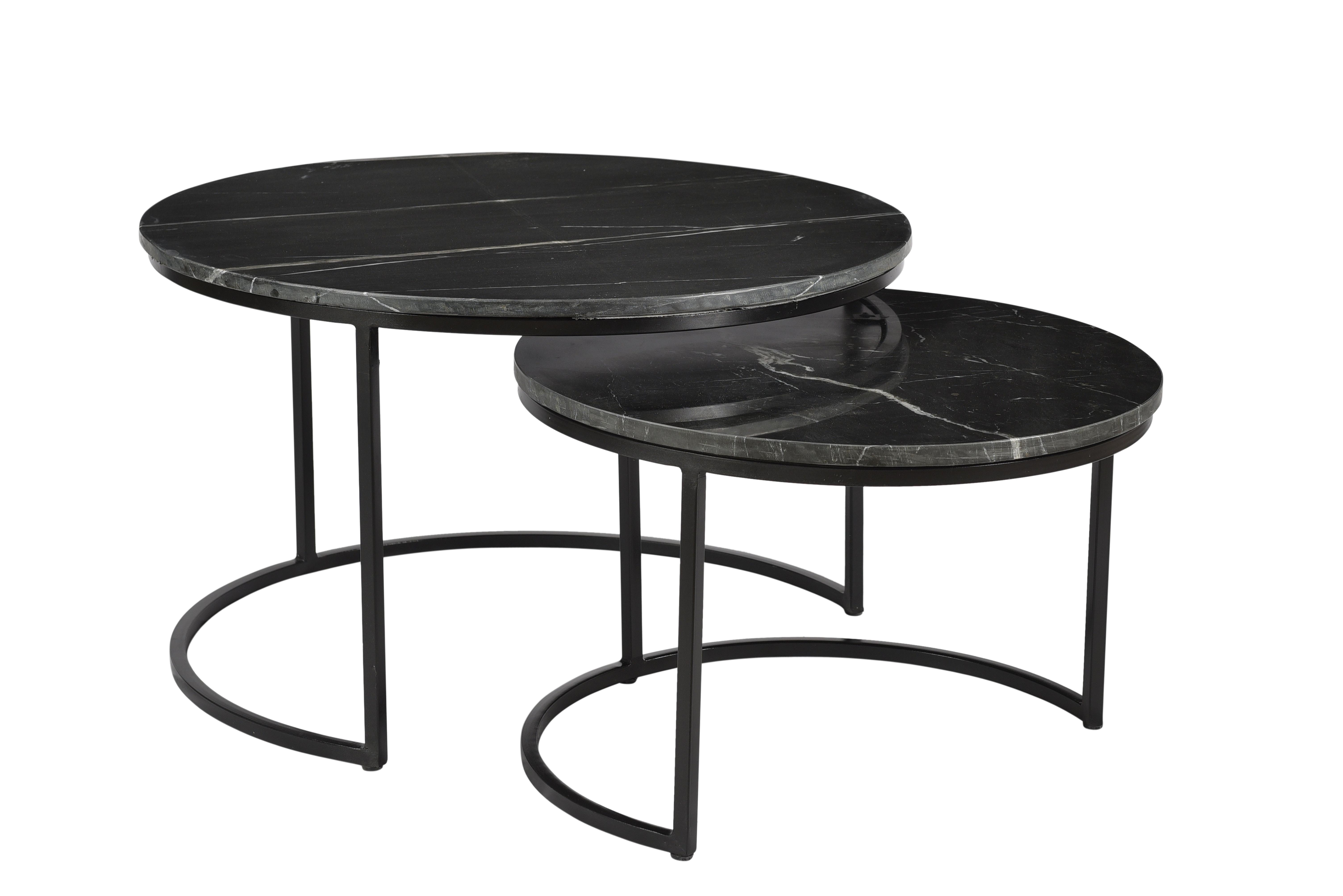 Jamie Marble Black Black Set of 2 afbeelding 1