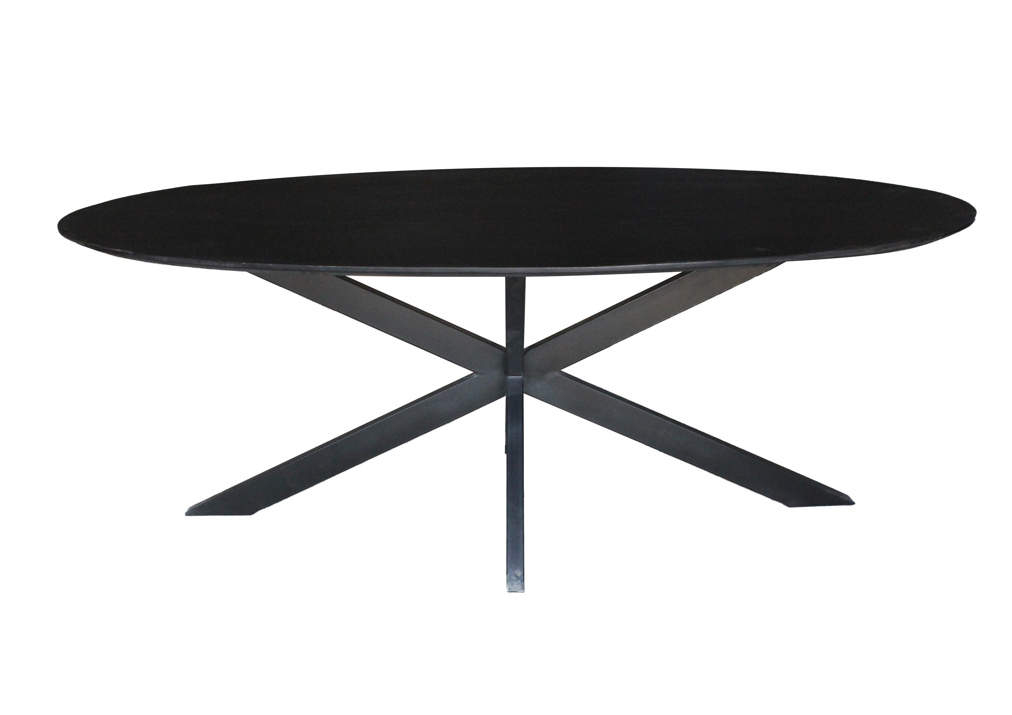 Oslo Black Oval 210 cm afbeelding 1