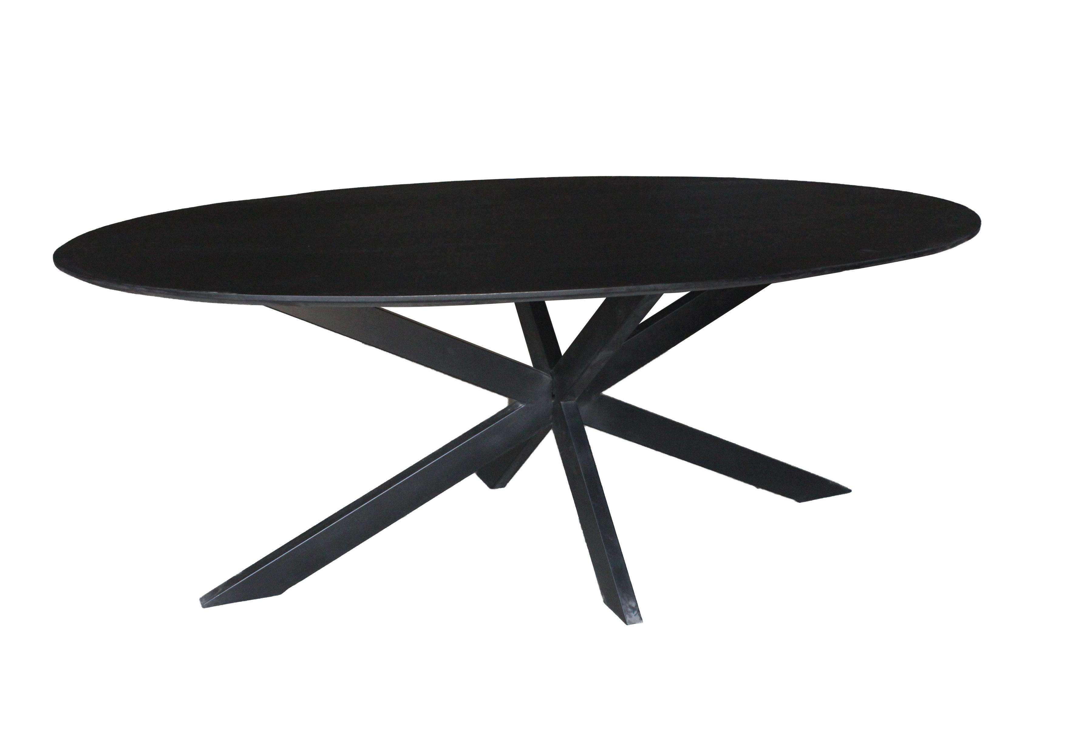 Oslo Black Oval 210 cm afbeelding 2