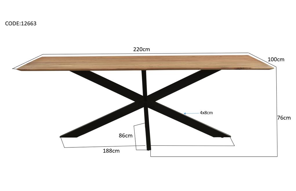 Oslo Spider Acasia 220 cm afbeelding 6