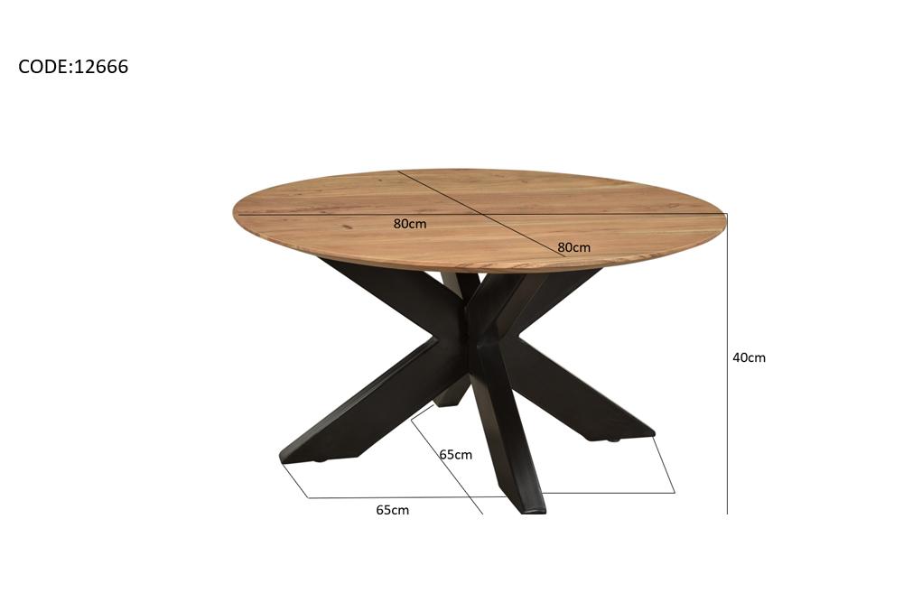 Oslo Round Acasia 80 cm afbeelding 5