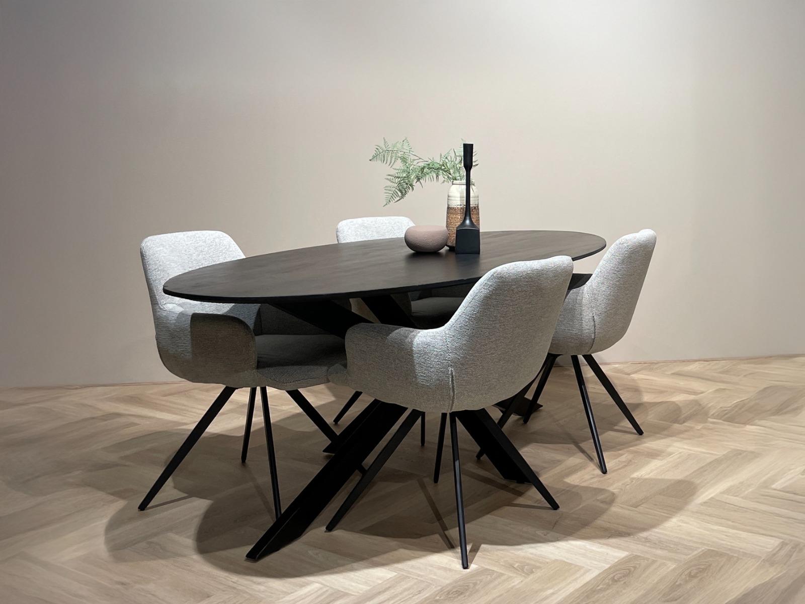 Oslo Oval Black 180 cm afbeelding 5