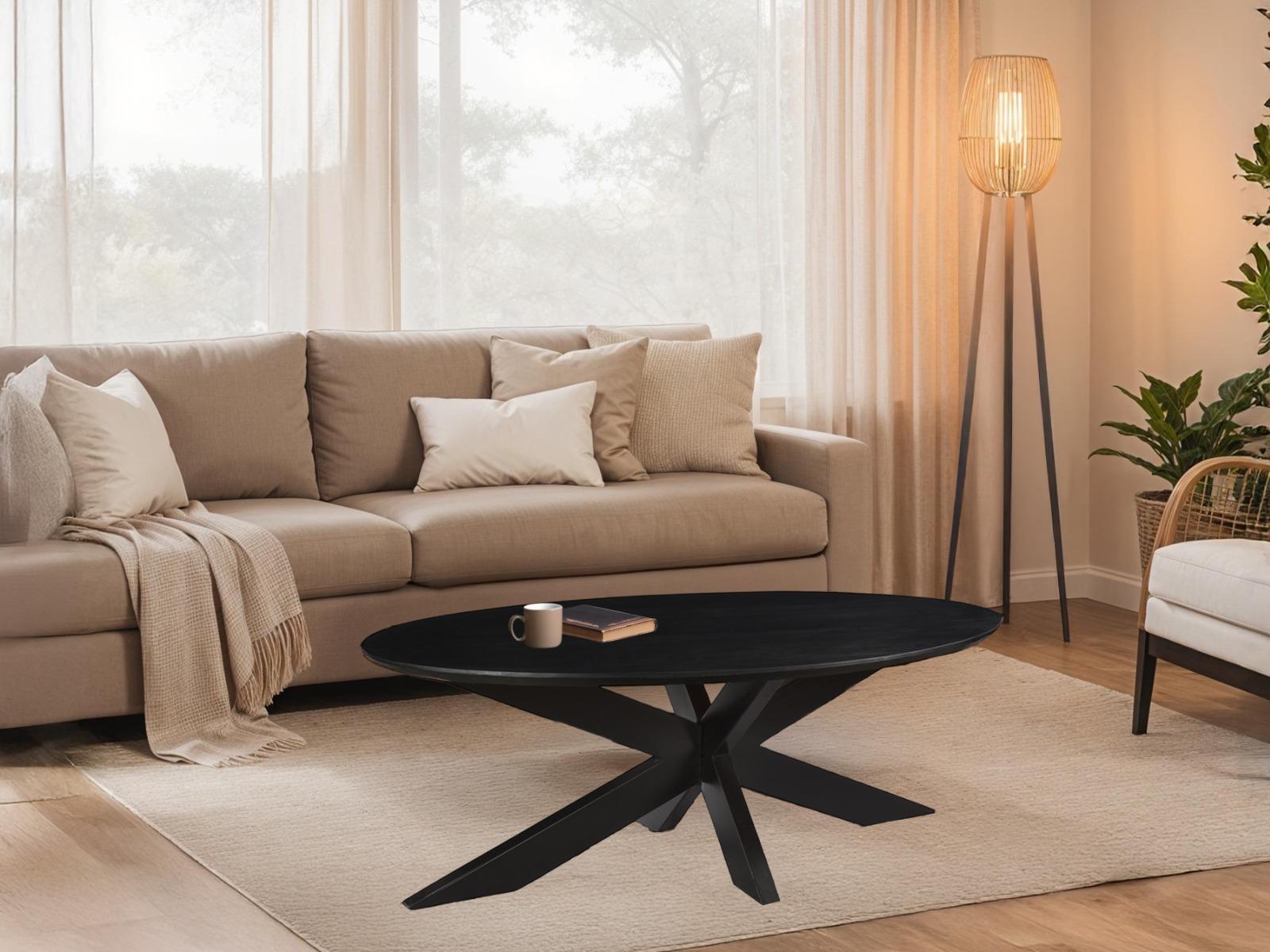 Oslo Oval Black130 cm afbeelding 3
