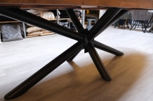 Matrixpoot van ovale tafel mangohout 240 cm