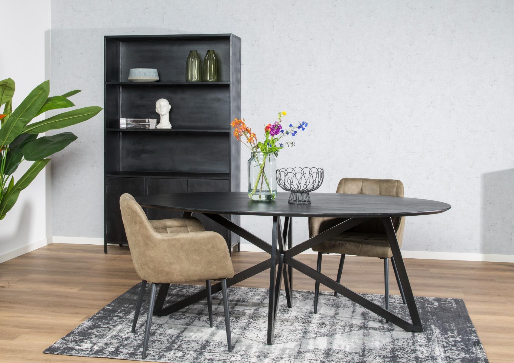 Oslo Black Acasia Web Leg 200cm afbeelding 5