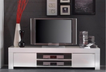 Tv lowboard hoogglans wit