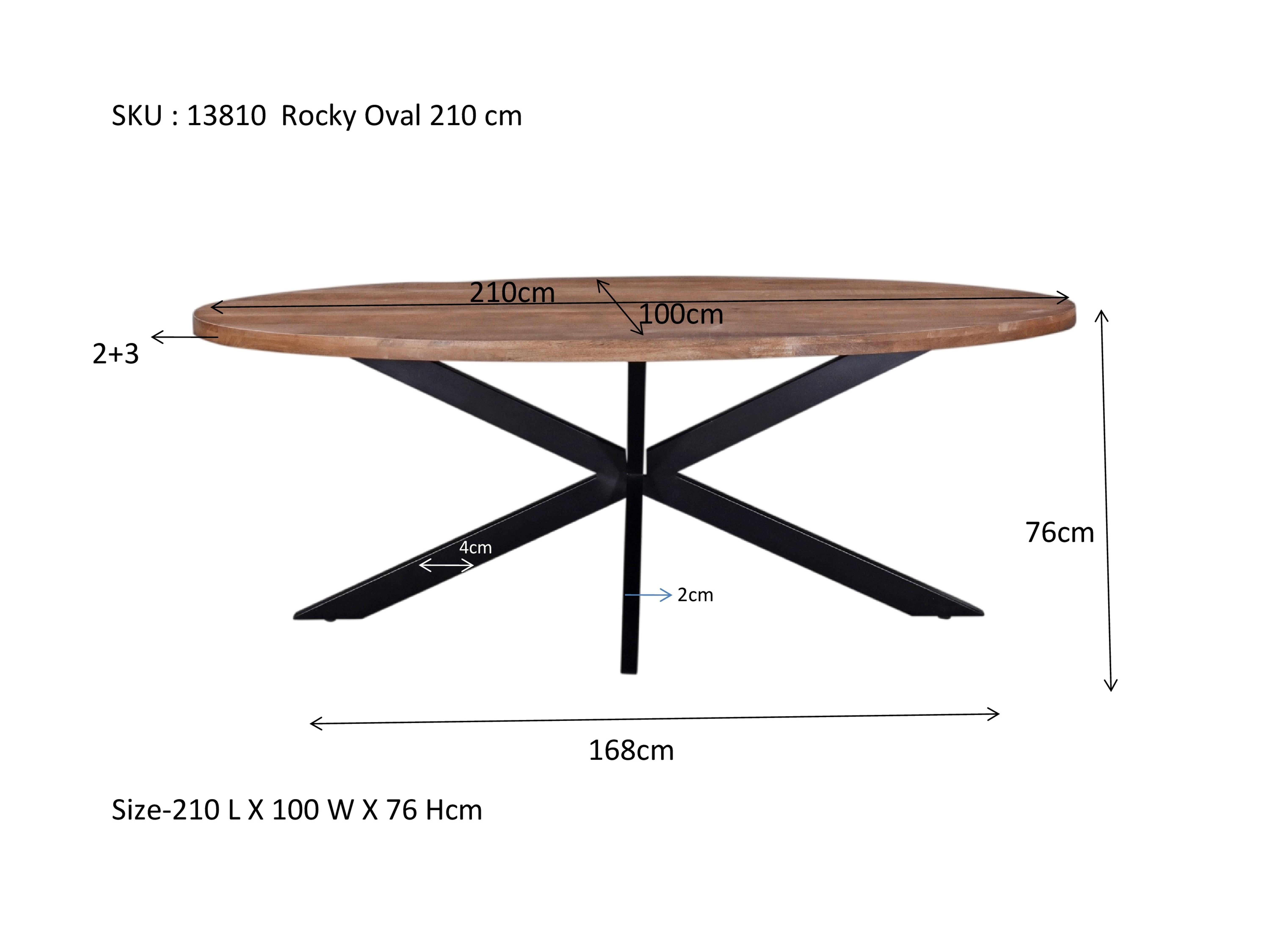 Rocky Oval 210 cm afbeelding 6