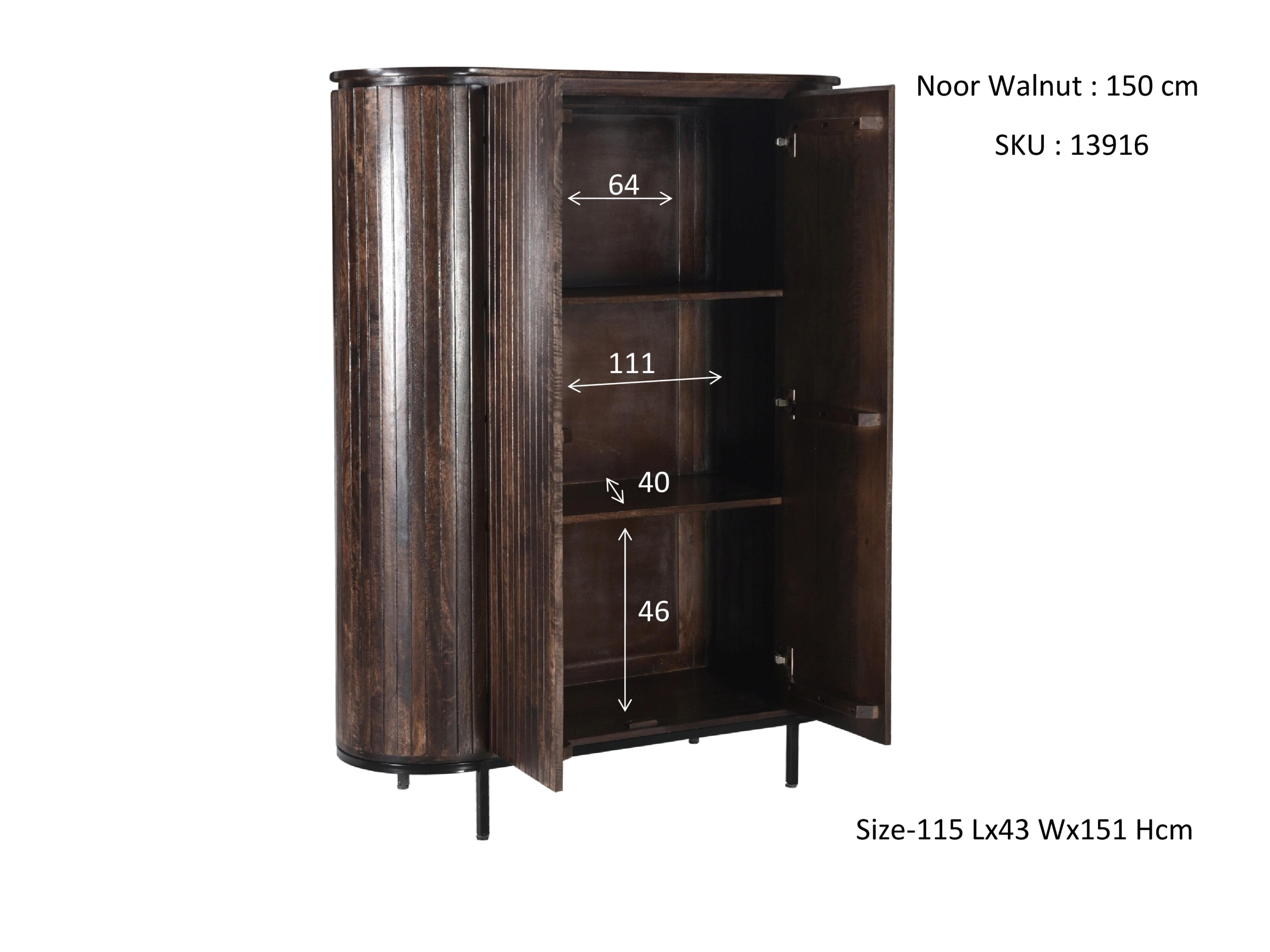 Noor Walnut 150cm afbeelding 6