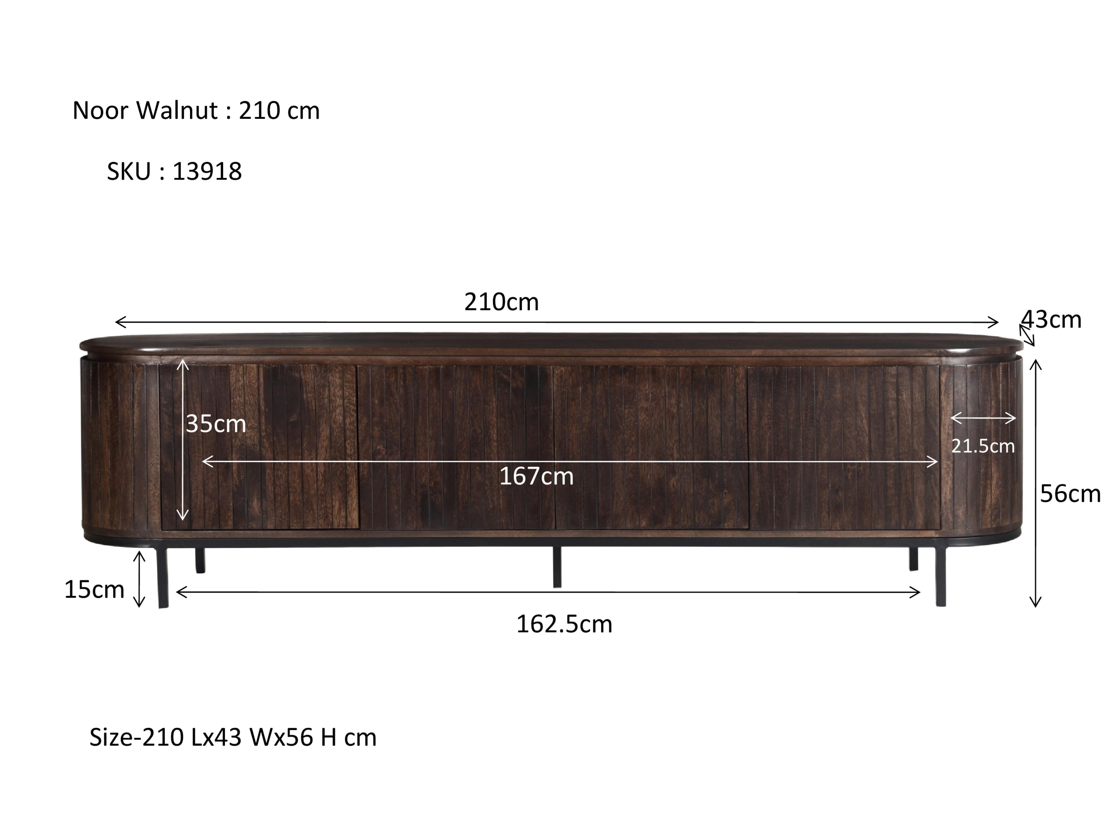 Noor Walnut 210cm afbeelding 5