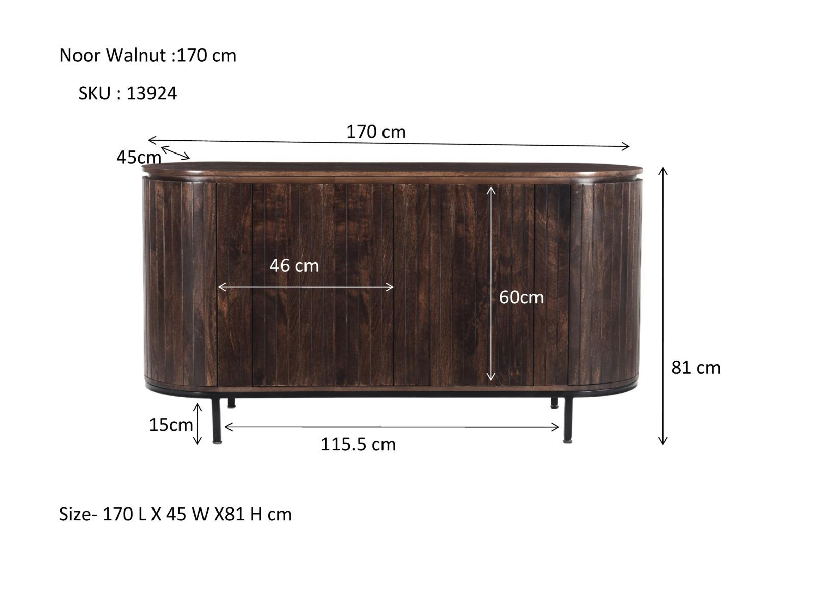 Noor Walnut 170cm afbeelding 4