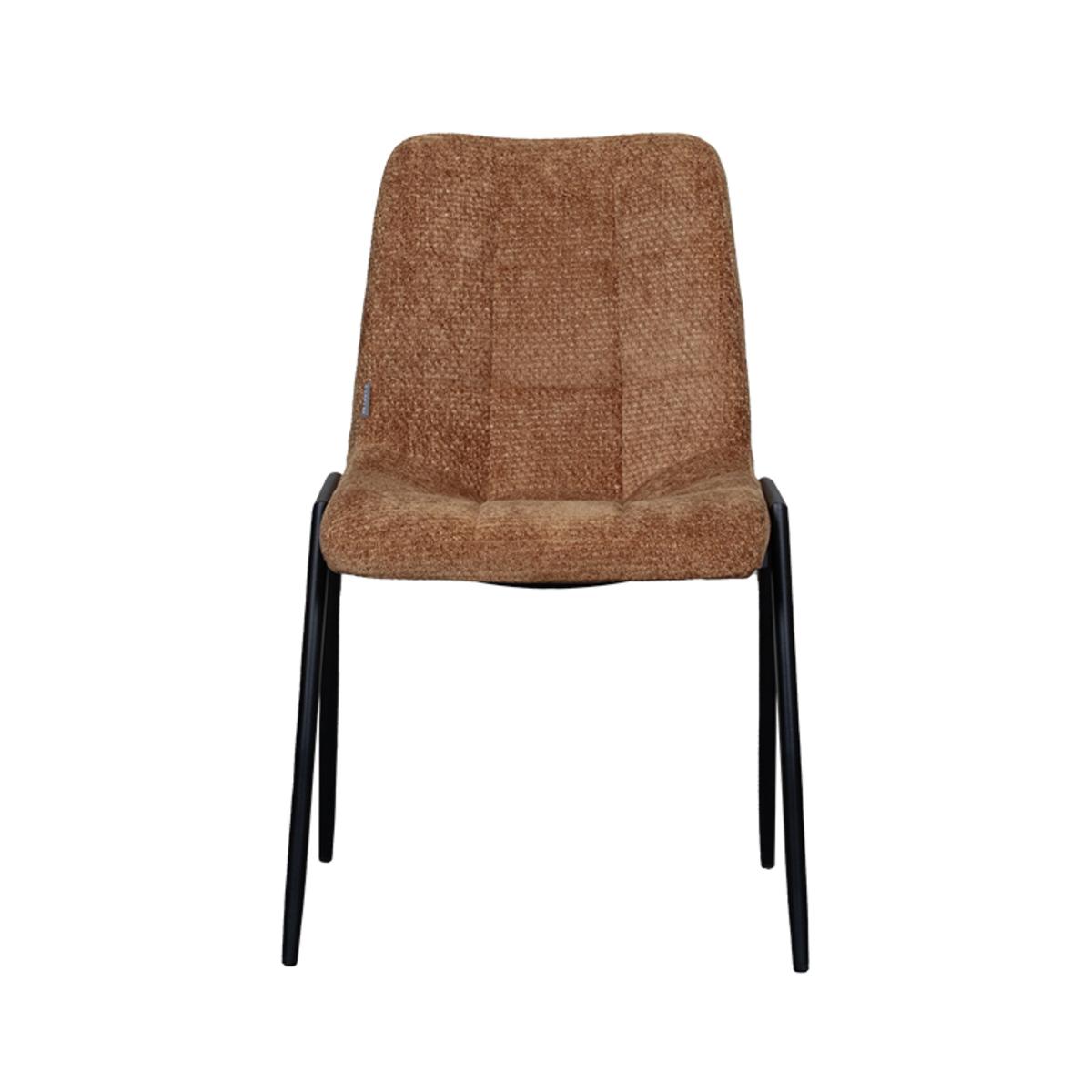  Eetkamerstoel Noor - Cognac - Elite - Black Frame afbeelding 3