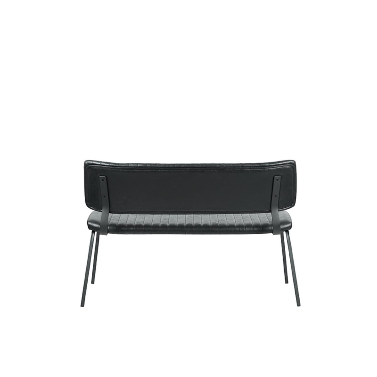  Eetkamerbank Gusto - Zwart - PU-Leder - 120 cm afbeelding 3