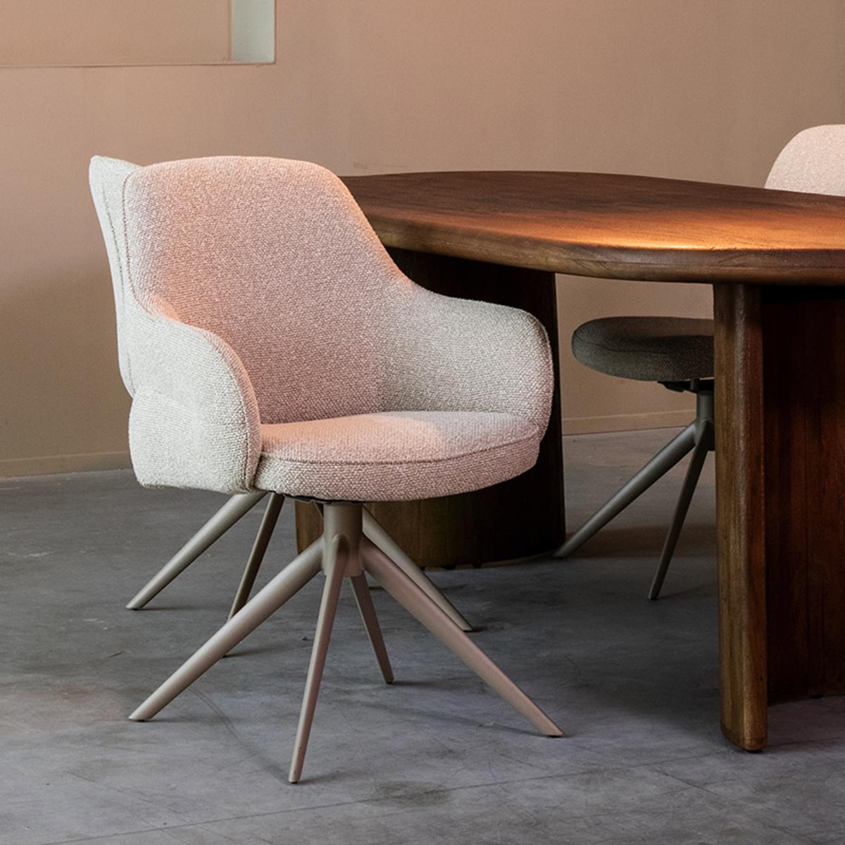  Eetkamerstoel Bern - Naturel - Boucle afbeelding 1