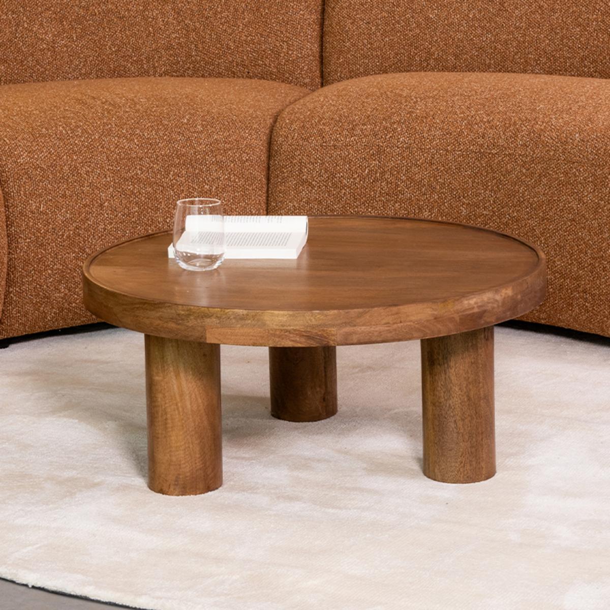  Salontafel Elly - Nature - Mangohout - 70 cm afbeelding 1