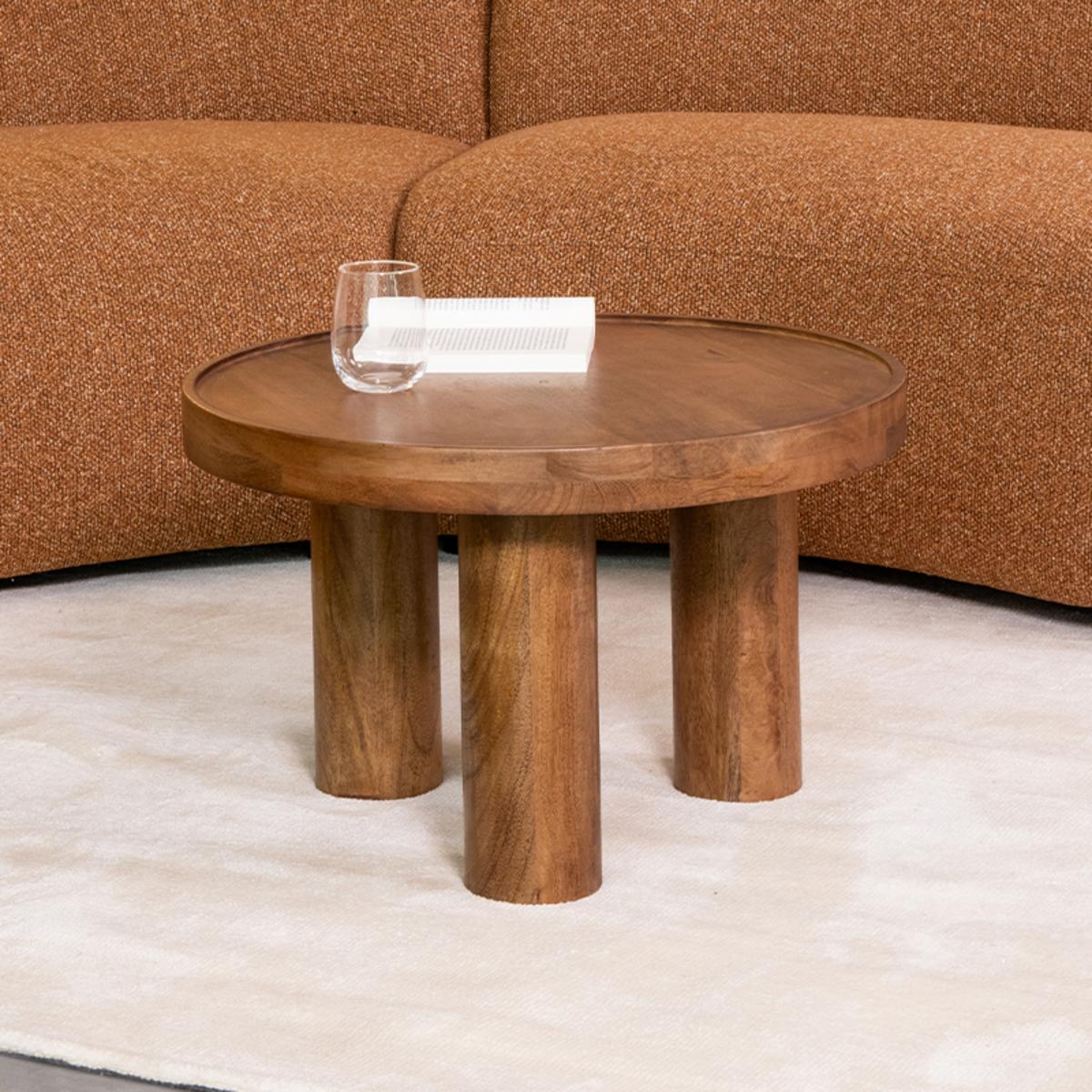  Salontafel Elly - Nature - Mangohout - 60 cm afbeelding 1