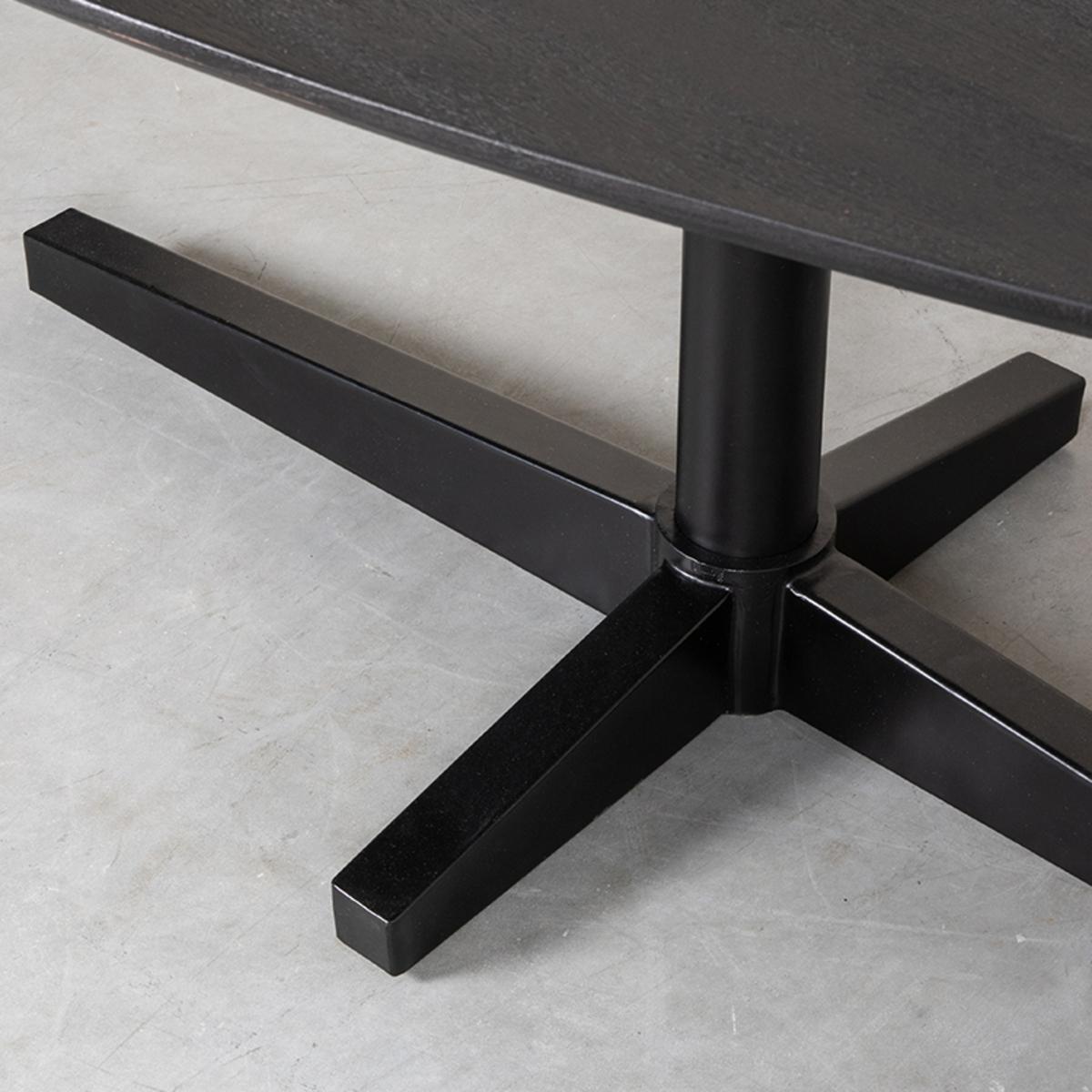  Eetkamertafel Rosie - Zwart - Mangohout - 260x110 cm afbeelding 5