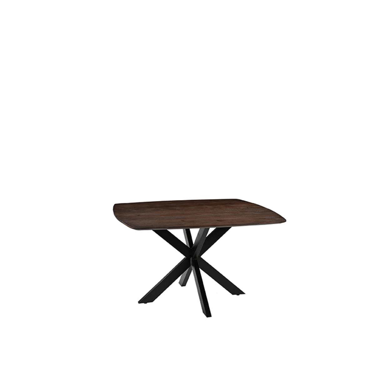  Eetkamertafel Blake - Espresso - Mangohout - 130x130 cm afbeelding 4