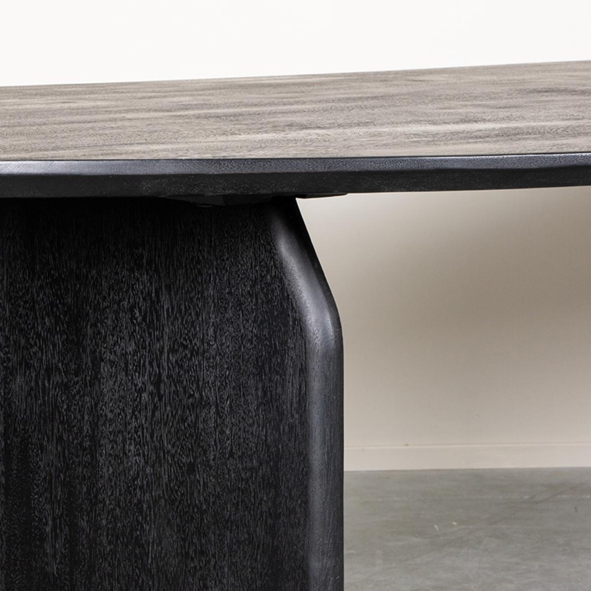  Eetkamertafel Cooper - Zwart - Mangohout - 250x110 cm afbeelding 6