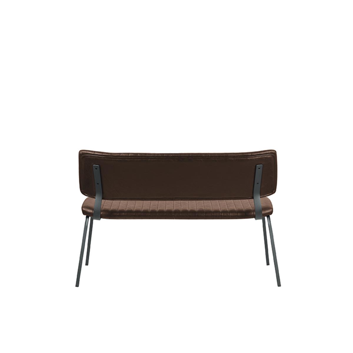  Eetkamerbank Gusto - Bruin - PU-Leder - 120 cm afbeelding 3