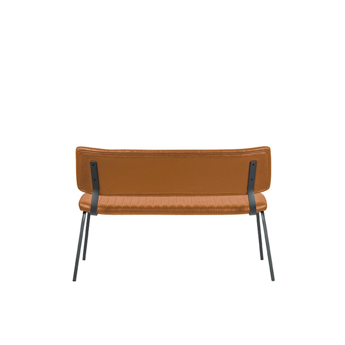  Eetkamerbank Gusto - Cognac - PU-Leder - 120 cm afbeelding 3