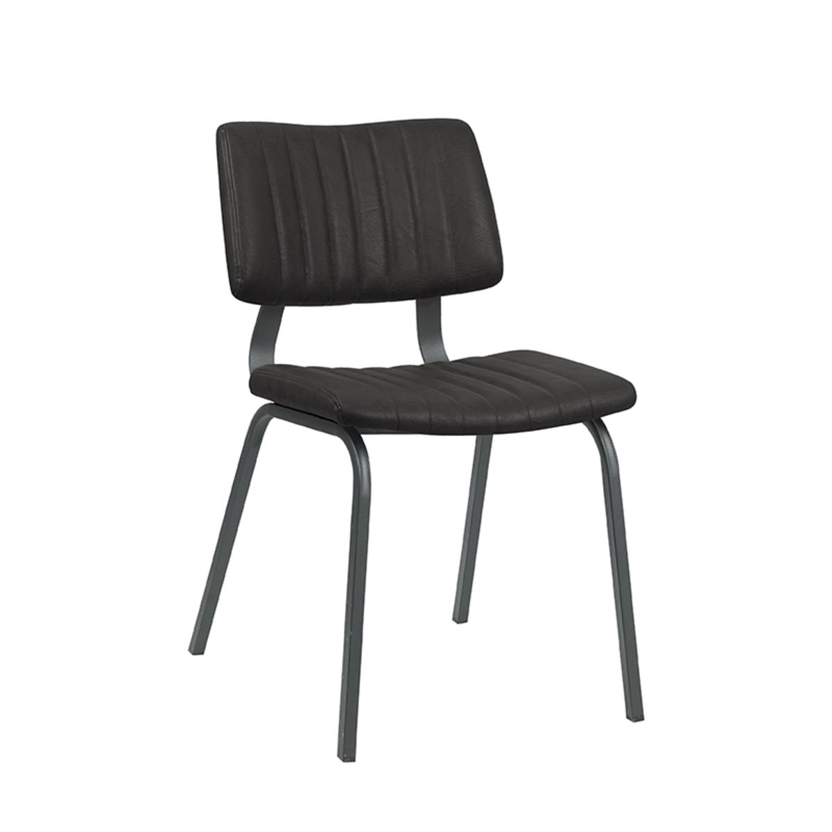  Eetkamerstoel Gusto - Zwart - PU-Leder afbeelding 1