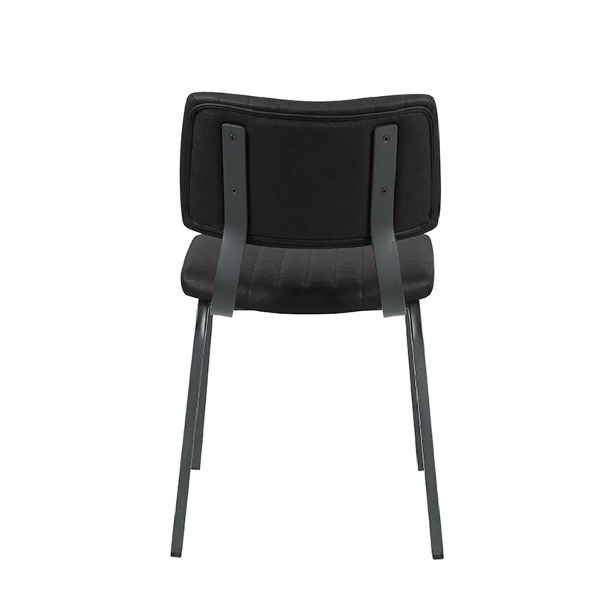  Eetkamerstoel Gusto - Zwart - PU-Leder afbeelding 3