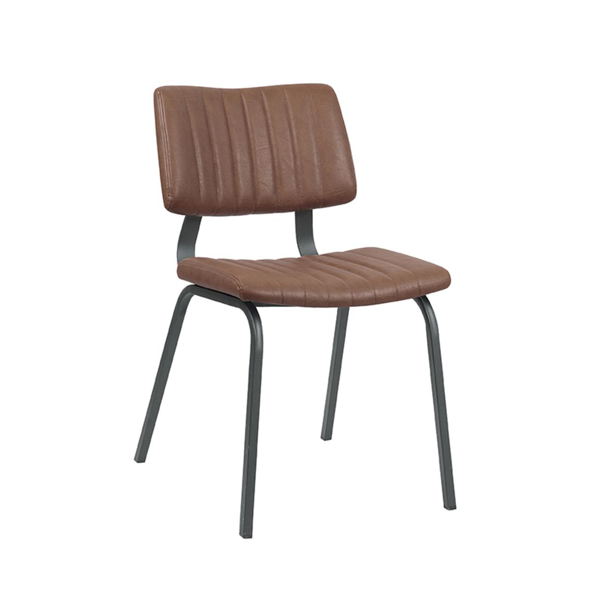  Eetkamerstoel Gusto - Bruin - PU-Leder afbeelding 1