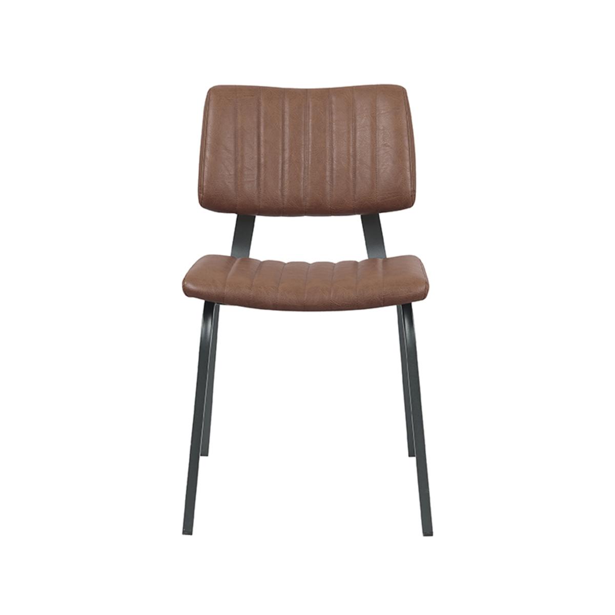  Eetkamerstoel Gusto - Bruin - PU-Leder afbeelding 2