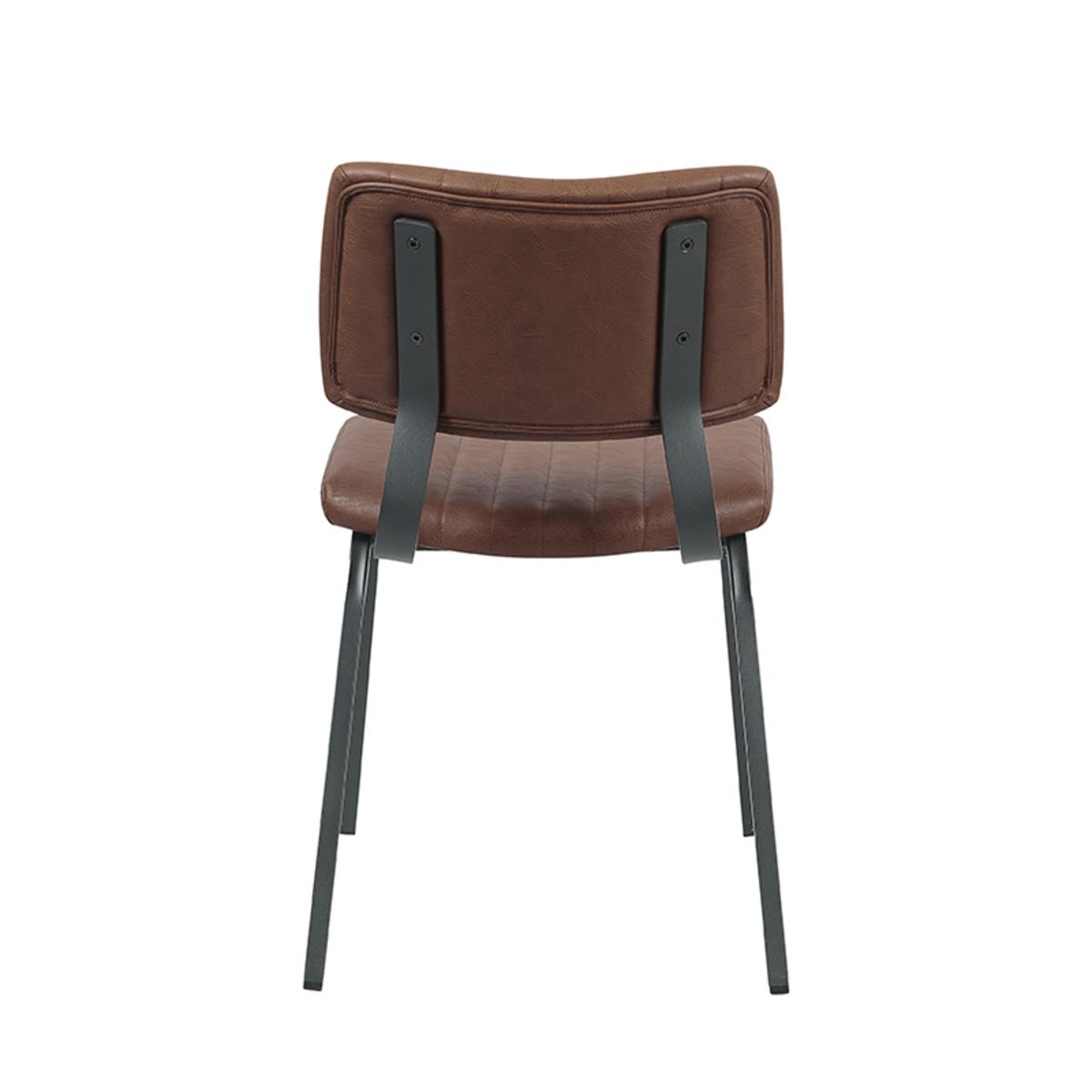  Eetkamerstoel Gusto - Bruin - PU-Leder afbeelding 3