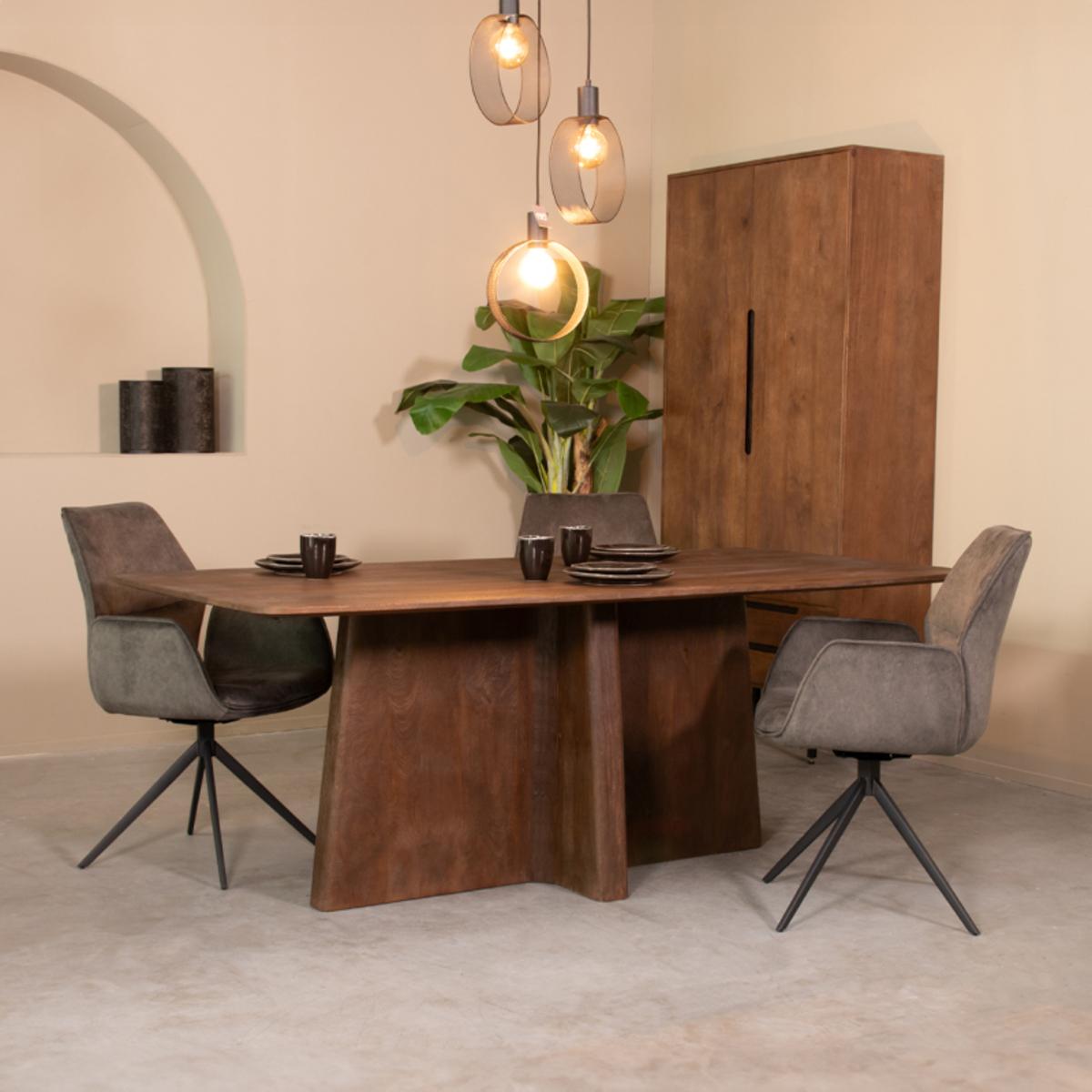  Eetkamertafel Scott - Espresso - Mangohout afbeelding 1
