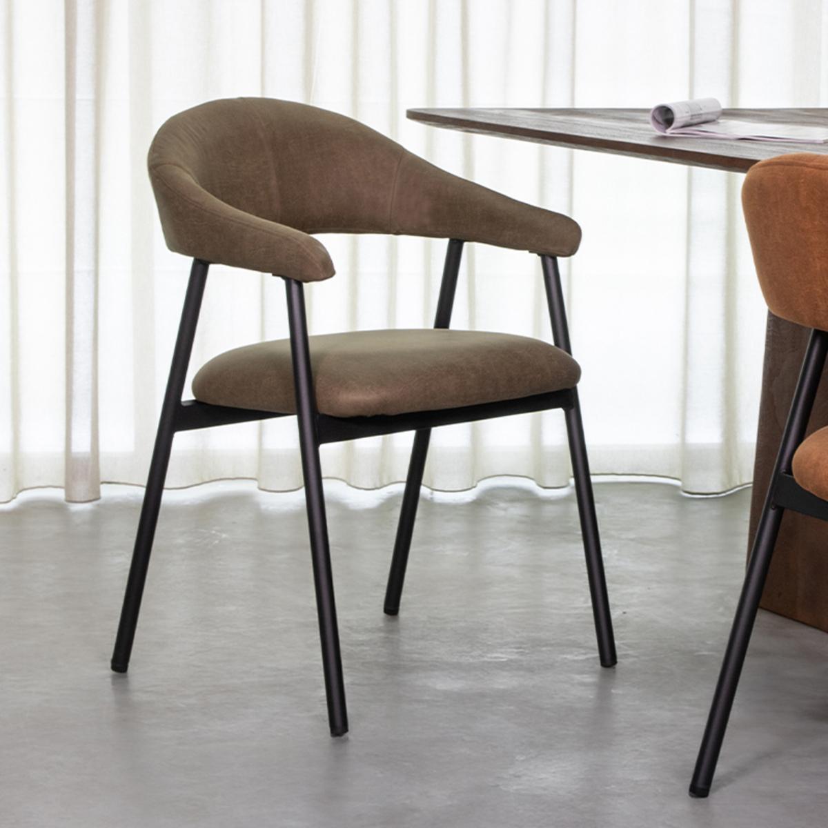  Eetkamerstoel Amaze - Moss - Micro Suede afbeelding 1